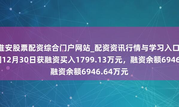 淮安股票配资综合门户网站_配资资讯行情与学习入口 百奥赛图12月30日获融资买入1799.13万元，融资余额6946.64万元