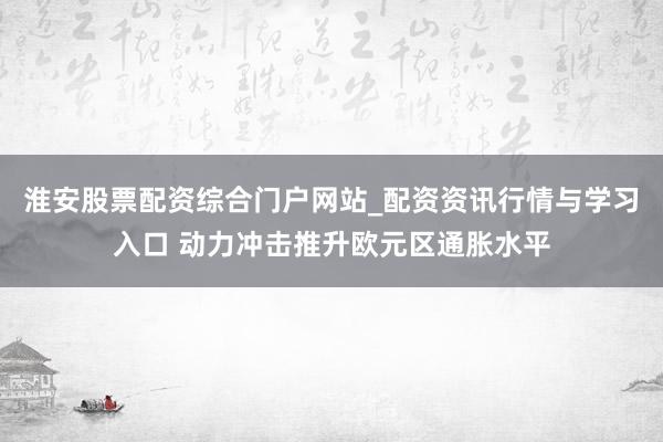 淮安股票配资综合门户网站_配资资讯行情与学习入口 动力冲击推升欧元区通胀水平